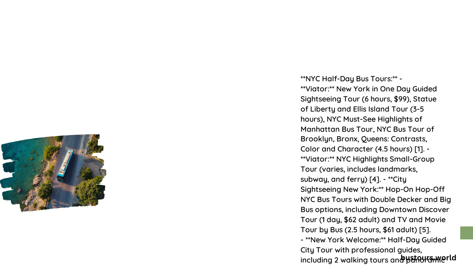 nyc half day bus tours